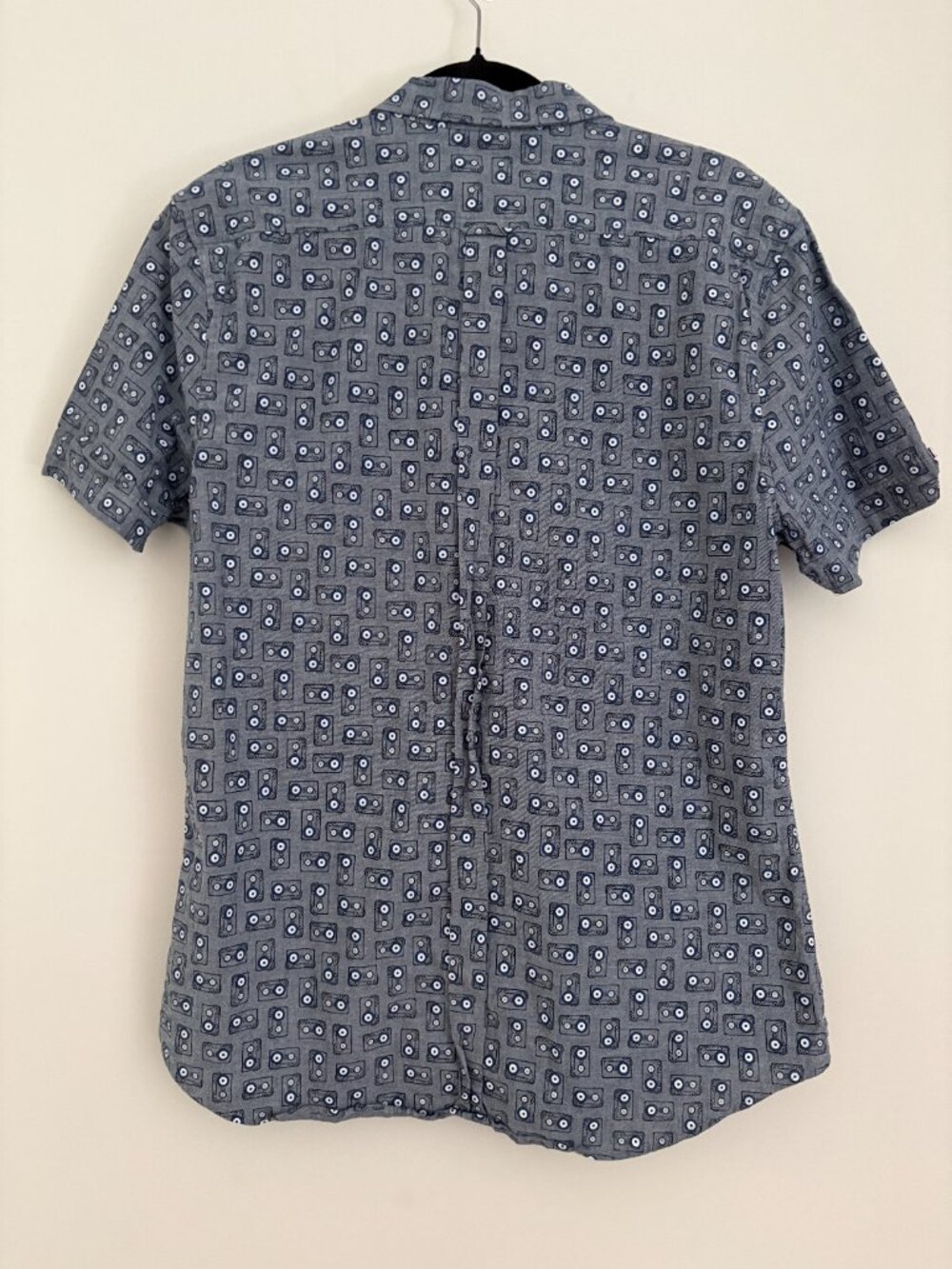 Ben Sherman Cassette Tape Print Button Up Shirt Geek Chic Retro Rockabilly L - Picture 4 of 7